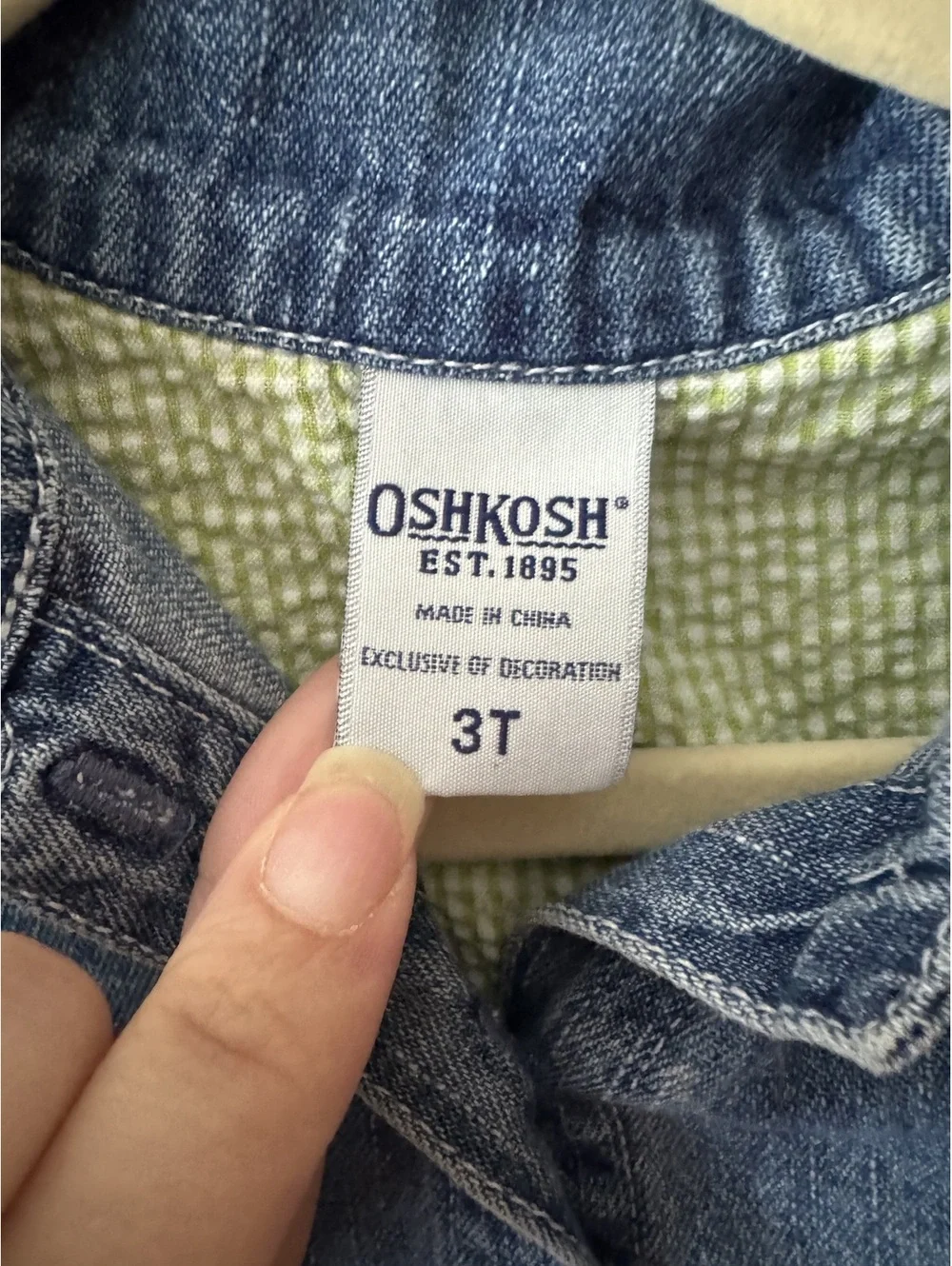 Vintage Oshkosh Denim Embroidered Dress